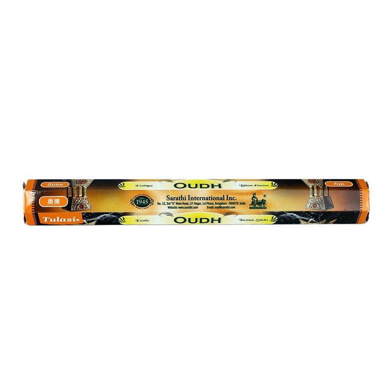 Tulasi Hexa Oud Incense Sticks (Agarbatti) for Pooja, Prayer, Meditation & Home Fragrance, 1 Pack - Image 2