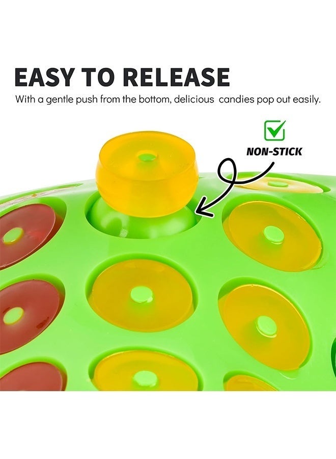 5 Pcs Silicone Gummy Molds with 2 Droppers, Heart, Bear, Dinosaur, Animal, Round Candy Molds, Non-Stick Silicone Moulds for Gummies, Chocolate, Jelly, Candy, Baby Food - Image 4