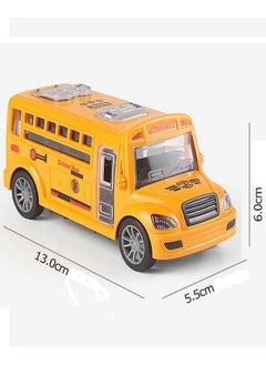 die cast Baby School Bus Toy - It Can Open  Door - School Bus For Boys Girls -  Fall-Resistant - Mini School Model Toy Bus (Orange)  - Image 2