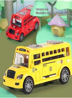 die cast Baby School Bus Toy - It Can Open  Door - School Bus For Boys Girls -  Fall-Resistant - Mini School Model Toy Bus (Orange)  - Image 4