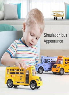 die cast Baby School Bus Toy - It Can Open  Door - School Bus For Boys Girls -  Fall-Resistant - Mini School Model Toy Bus (Orange)  - Image 5