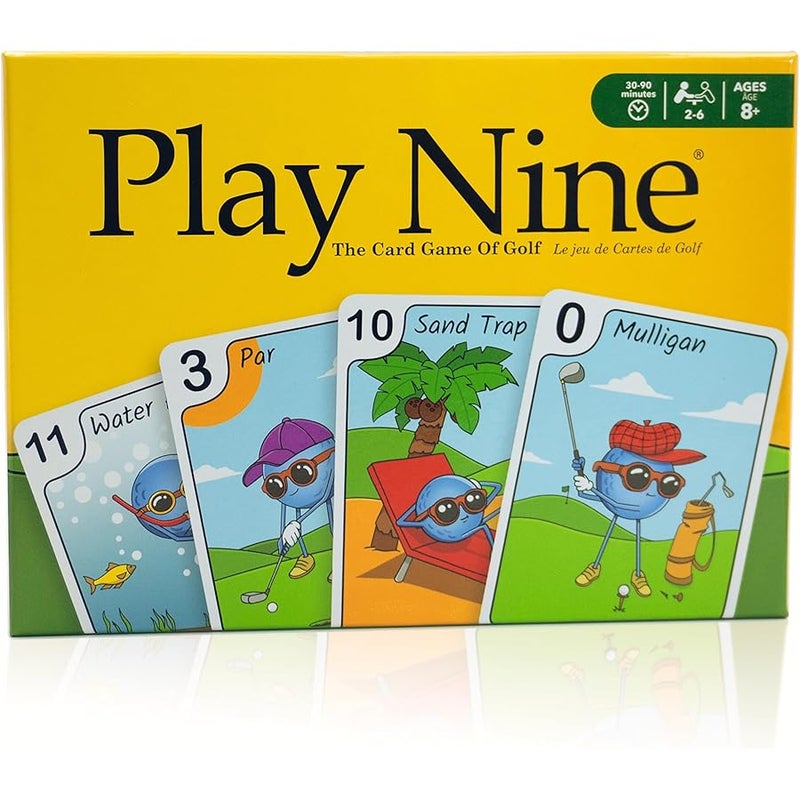 PLAY NINE - The Card Game for Families,Best Strategy Game For Couples, Fun Game Night Kids, Teens and Adults, The Perfect Golf Gift - Image 1