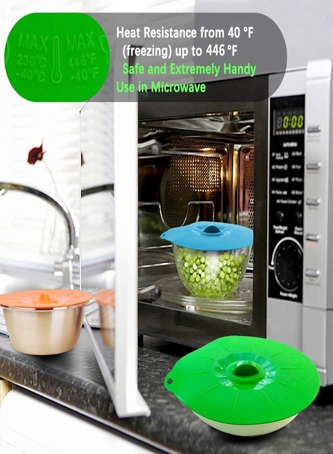 Andyken Silicone Lids Covers - Microwave Food Cover for Bowls,Cups,Pots,Pans Food Safe BPA Free Silicone Bowl Covers Easy to Clean and Storage - Image 3