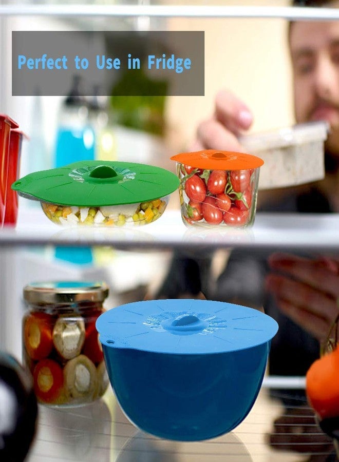 Andyken Silicone Lids Covers - Microwave Food Cover for Bowls,Cups,Pots,Pans Food Safe BPA Free Silicone Bowl Covers Easy to Clean and Storage - Image 5