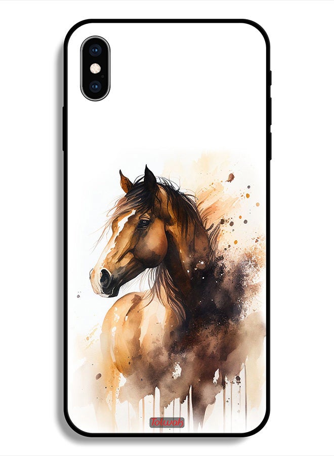 Tolwak Protective Case For Apple iPhone X Horse Abstract Art - Image 1