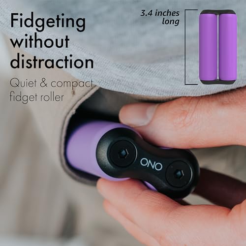 ONO Roller Handheld Fidget Toy for Adults Help Relieve Stress Anxiety Tension Promotes Focus Clarity Compact Portable Design Purple Full Size ABS Plastic - Image 5
