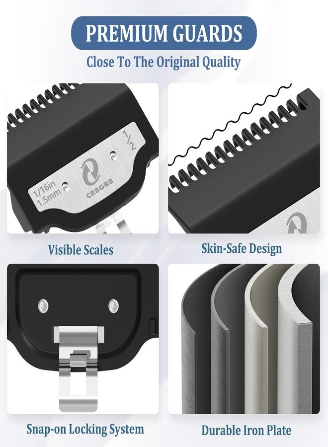 CR8GR8 Clipper Guards Set, Compatible with Wahl Hair Clippers, Guard Number: #1/2, #1, #1 1/2, #2, #3, #4(Length: 1/16", 1/8", 3/16", 1/4", 3/8", 1/2") - Image 5