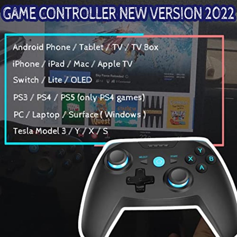 Gaming Controller, Gamepad, Bluetooth Controller for iPhone/Android/Windows/Steam Deck/ PS3and4, Xbox and DualShock Wireless Gamepad for Mobile Phone xCloud, Playstation Remote Play Gaming - Image 2