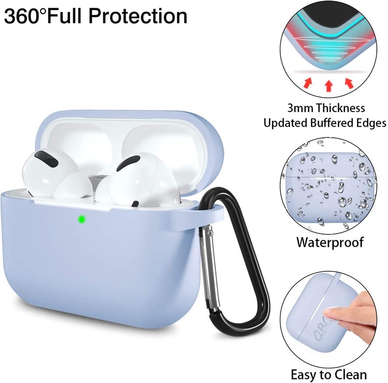 Lerobo Compatible with AirPods Pro 2 Case Cover,Shockproof Full Protective Cover Case for Airpod Pro Supports Wireless Charging with Carabiner Front LED Visible,Lilac - Image 5