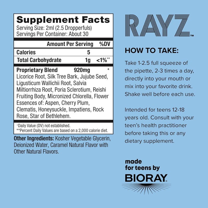 BIORAY RAYZ Dream Machine Caramel Flavor  2 fl oz  Relaxation Support for Teens 1218 Years Old - Image 2