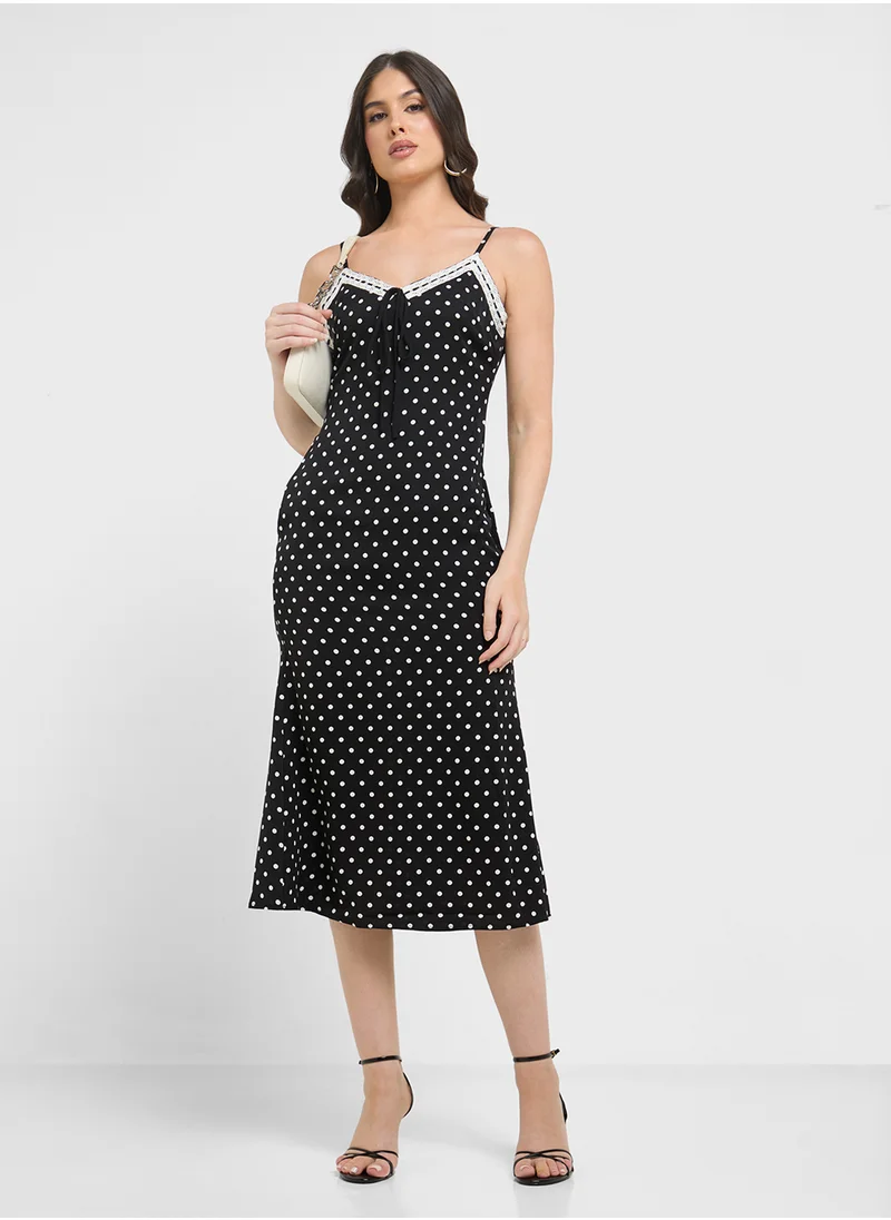 ايلا Polka Print Slip Dress