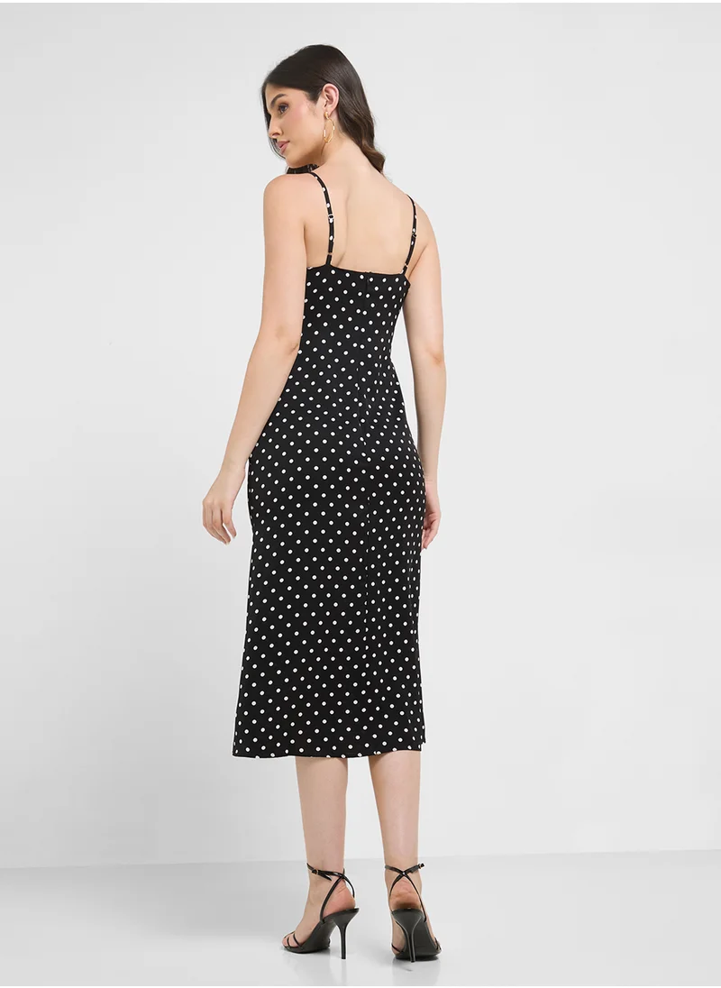 ايلا Polka Print Slip Dress