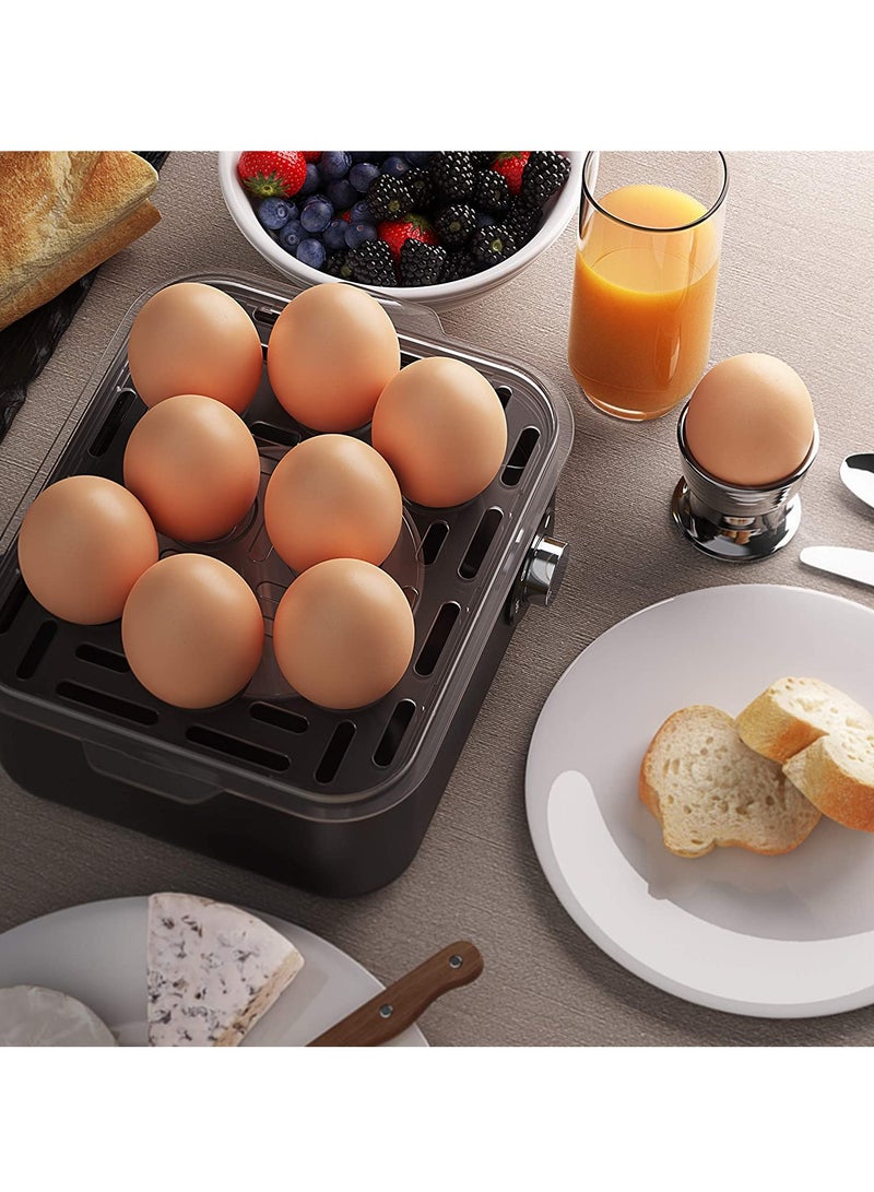 Efficient 400W Electric Egg Boiler: Cooks Up to 8 Eggs Perfectly for Kids and Family Meals, Features Stainless Steel Construction and Precise Timer Functionality  - Image 2