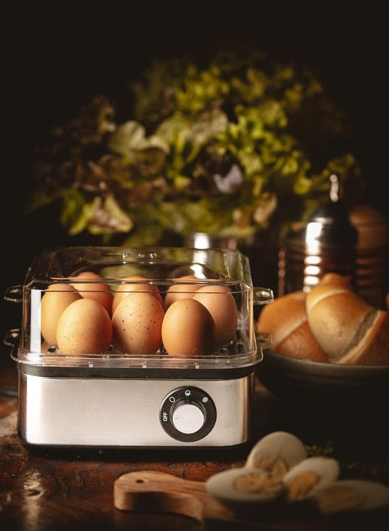 Efficient 400W Electric Egg Boiler: Cooks Up to 8 Eggs Perfectly for Kids and Family Meals, Features Stainless Steel Construction and Precise Timer Functionality  - Image 4