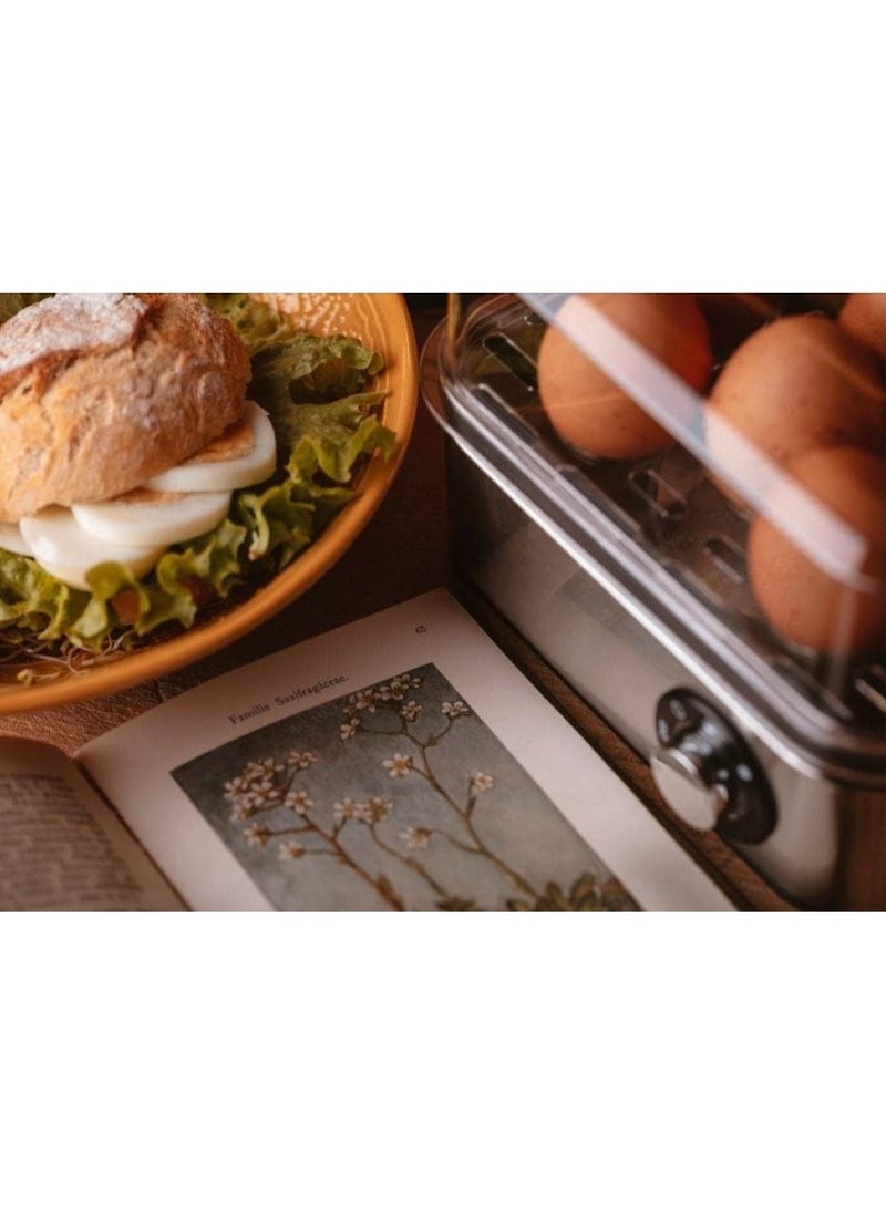 Efficient 400W Electric Egg Boiler: Cooks Up to 8 Eggs Perfectly for Kids and Family Meals, Features Stainless Steel Construction and Precise Timer Functionality  - Image 5