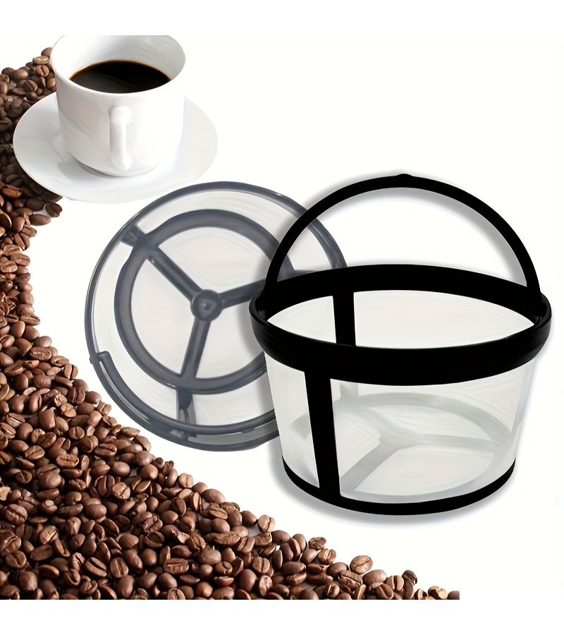 Reusable Coffee Filter Basket Two Boxes Nylon Drip For Round Coffee Machine - Image 2