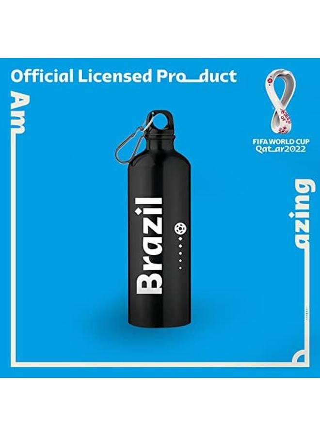 فيفا زجاجة مياه ألومنيوم مطبوعة برسومات جرافيكية سعة 750 مل برازيلية - Image 3
