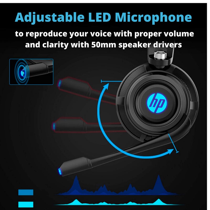HP PS5/PS4 Gaming Headset Wired Headphones with Microphone for PC  Nintendo Switch  Laptop  Headphones Wired and LED Light - Image 4