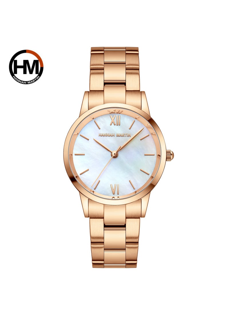 Generic - Hannah Martin Quartz Ladies Watch Waterproof Shell Dial 1221F rose gold - Image 1
