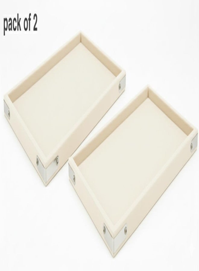 SENTONI Ivory Cream Velvet Jewellery Display & Beading Tray – Multipurpose Organizer for Rings, Bracelets, Beads & Showcase Display Pack of 2 (14 x 10 Inch) - Image 2