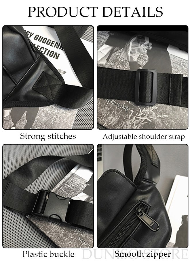DUNISO Compact Waist Bag for Men and Women Waterproof Crossbody Waist Bag Multipurpose Chest Shoulder Bag with Buckle Everyday Carry Bag Sling Bag for Travel Work Sports Versatile Belt Bag Unisex Adults Waist Bag  - Image 1