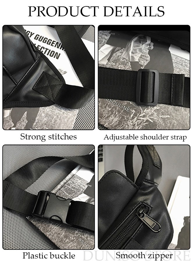 DUNISO Compact Waist Bag for Men and Women Waterproof Crossbody Waist Bag Multipurpose Chest Shoulder Bag with Buckle Everyday Carry Bag Sling Bag for Travel Work Sports Versatile Belt Bag Unisex Adults Waist Bag - Image 4