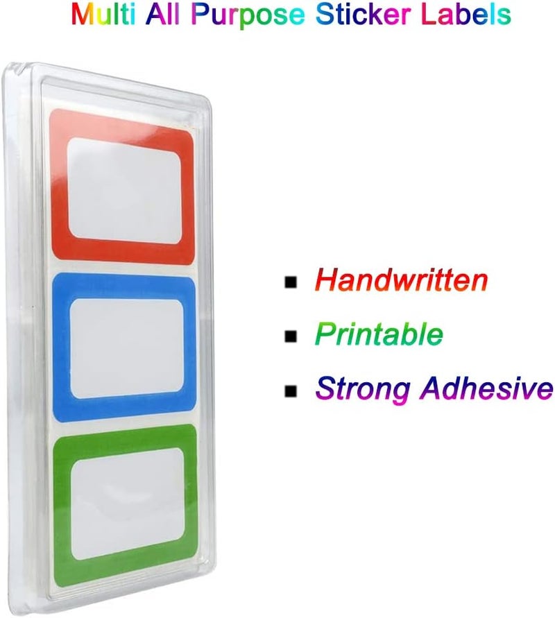 Solar-Power Plain Name Tag Stickers Colorful Border Name Tag Labels - 200 Stickers (3.5 x 2.25 inch) - Image 2