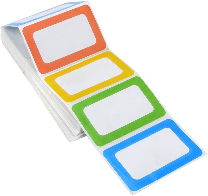 Solar-Power Plain Name Tag Stickers Colorful Border Name Tag Labels - 200 Stickers (3.5 x 2.25 inch) - Image 5