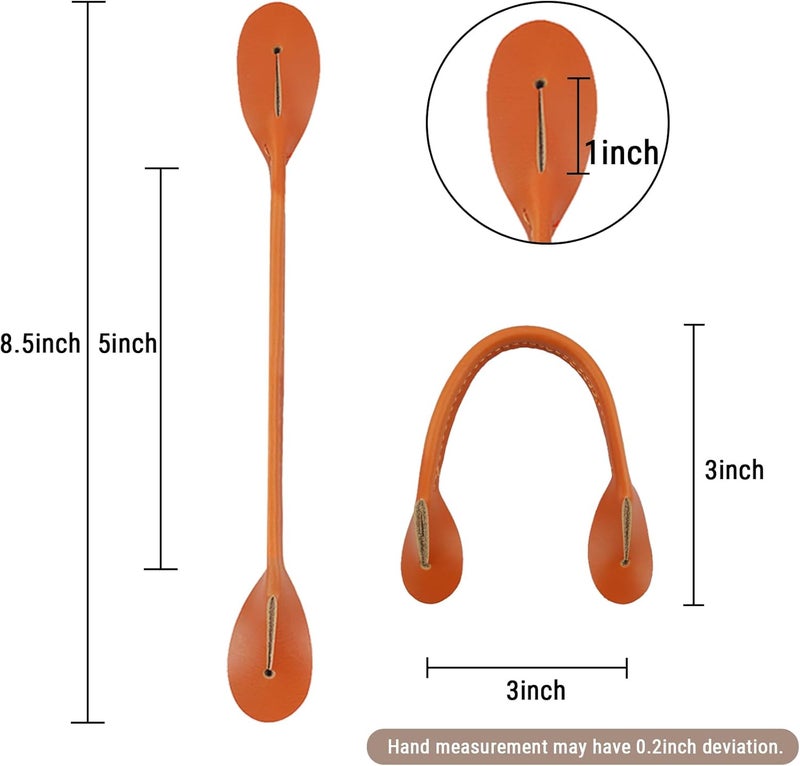 KUNN Genuine Leather Strips 4 Pcs Replacement for Medieval Button End Suspenders,Brown - Image 2