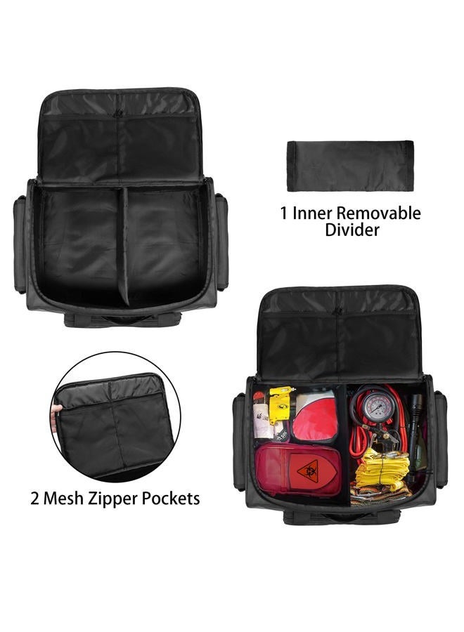 samdew Underseat Storage Bag Fit for SuperCrew Cab, Truck Under Seat Organizer with 1 Detachable Inner Divider & Anti-Slip Bottom for Full Size Trucks, Black - Image 4