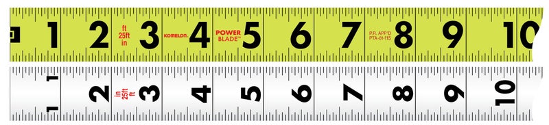 Komelon 52416; 16' x 1.06" Powerblade II Tape Measure, ABS Case, Yellow/Black, Small - Image 3