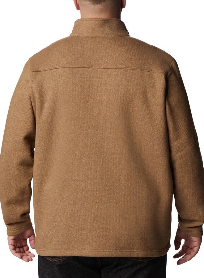 Columbia Men's Hart Mountain III Big & Tall Half Zip Pullover Sweater, Delta Heather, 4X - Image 5