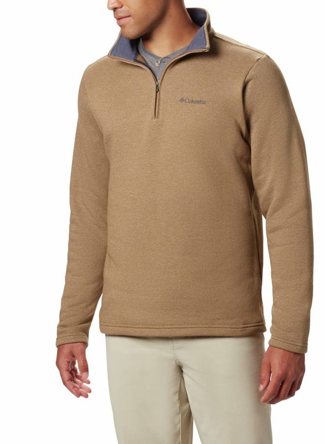 Columbia Men's Hart Mountain III Big & Tall Half Zip Pullover Sweater, Delta Heather, 4X - Image 1