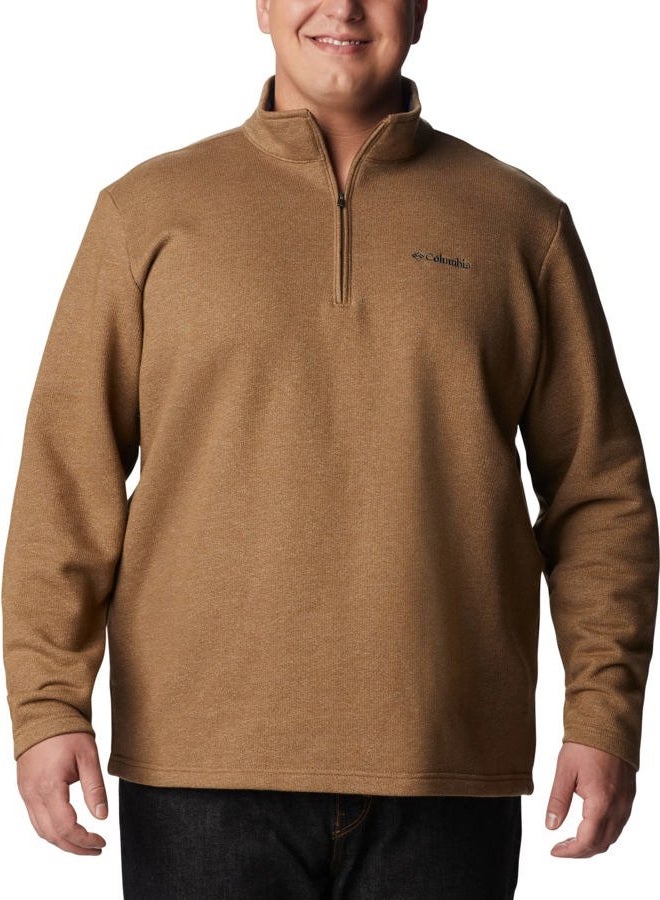 Columbia Men's Hart Mountain III Big & Tall Half Zip Pullover Sweater, Delta Heather, 4X - Image 4