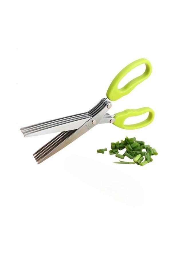Muti-Layers Kitchen Scissors Stainless Steel Vegetable Cutter Scallion Herb Laver Spices cooking Tool Cut Kitchen Accessories  - Image 1