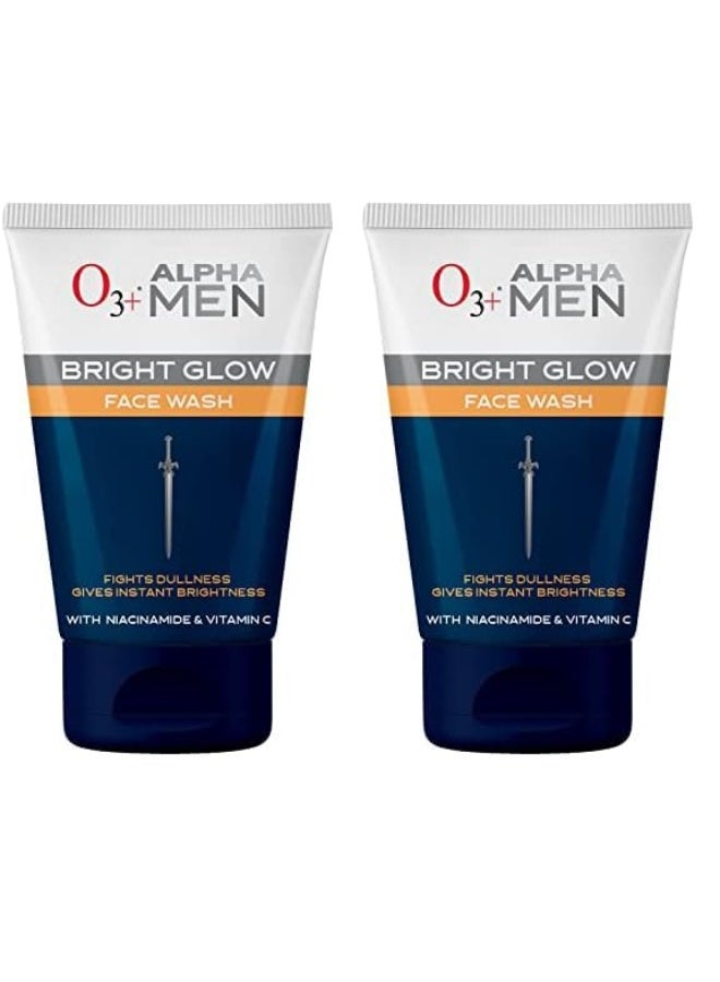 O3+‎ غسول الوجه O3+ ALPHA MEN Bright Glow، 100 غرام - Image 1