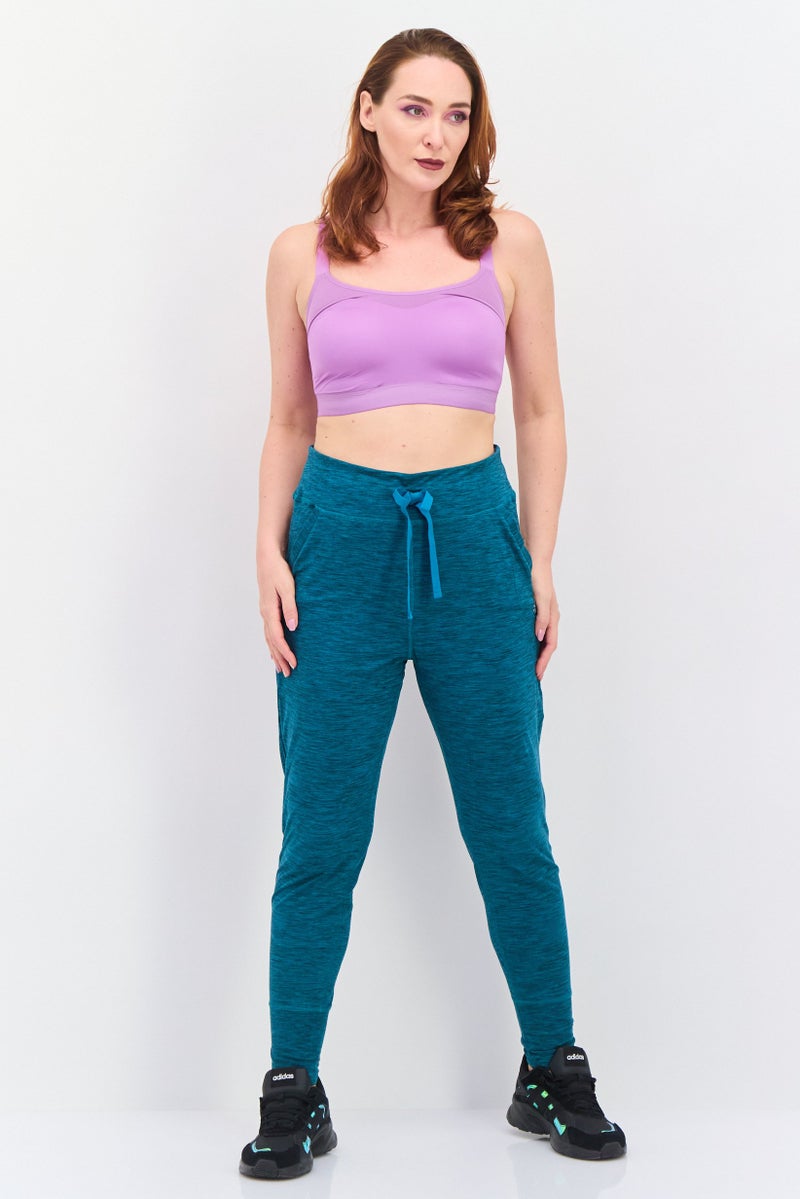 NINE WEST Women Sportswear Fit Training Jogger Pants, Heather Teal Green - Image 3