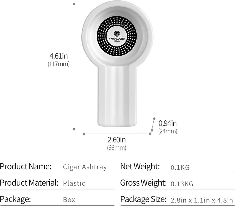 Lightweight Plastic Cigar Ashtray for Home and Outdoors - Image 4