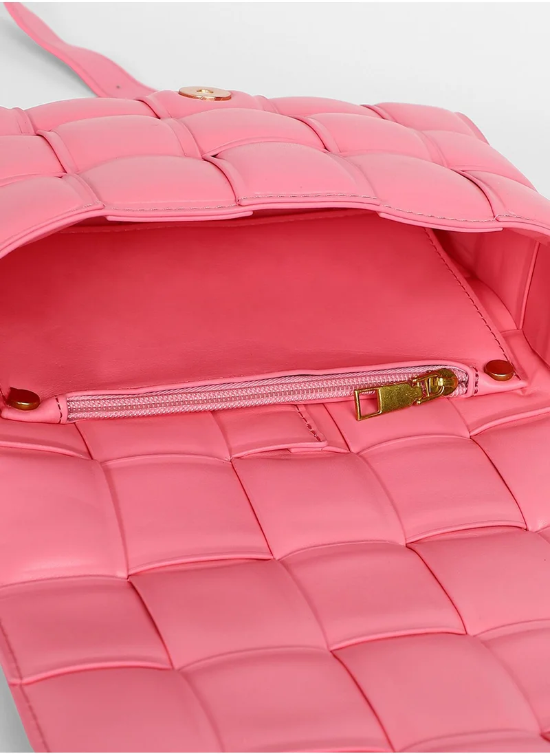 Haute Sauce The Puffy Interwine Sling Bag - Rouge Pink