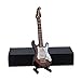 Dselvgvu Wooden Miniature Electric Guitar with Stand and Case Mini Musical Instrument Electric Guitar Replica Collectible Figurines Model Home Decoration Display Ornament Brown 549x176x048 - Image 2