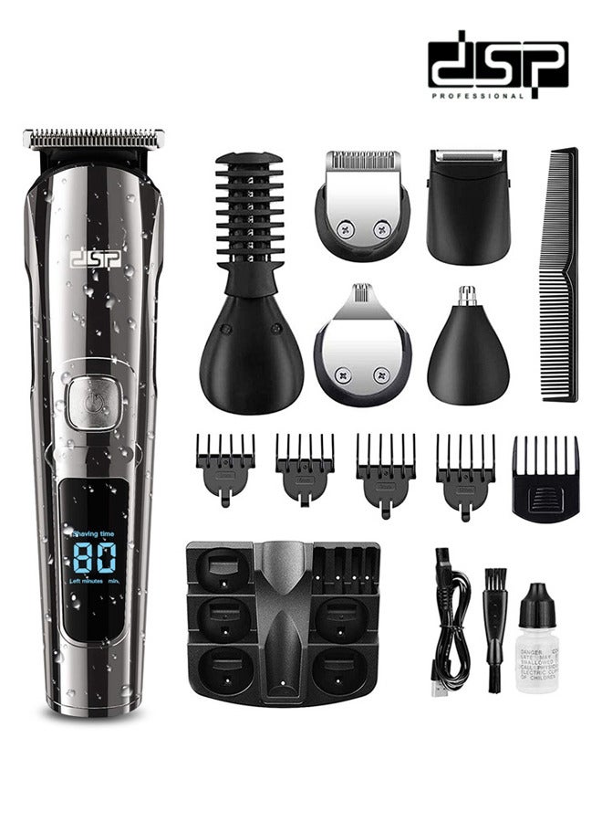 DSP 11 in 1 Hair Beard Trimmer Men, Waterproof Electric Razor for Nose, Body, Face and Mustache, Cordless Hair Clippers Shavers for Men Grooming Kit, Gifts for Mens Husband Father,90350A - Image 1