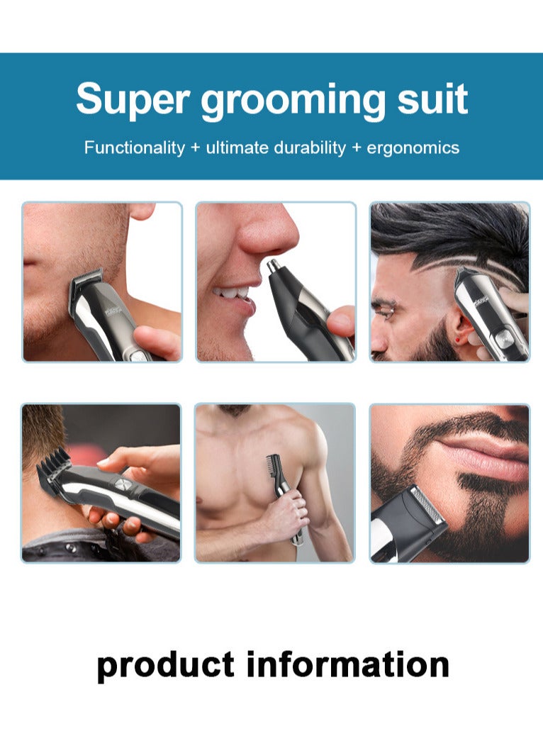 DSP 11 in 1 Hair Beard Trimmer Men, Waterproof Electric Razor for Nose, Body, Face and Mustache, Cordless Hair Clippers Shavers for Men Grooming Kit, Gifts for Mens Husband Father,90350A - Image 3