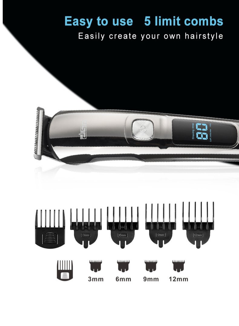 DSP 11 in 1 Hair Beard Trimmer Men, Waterproof Electric Razor for Nose, Body, Face and Mustache, Cordless Hair Clippers Shavers for Men Grooming Kit, Gifts for Mens Husband Father,90350A - Image 4