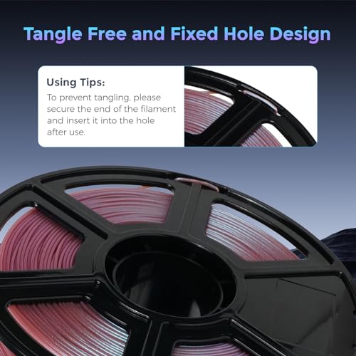 FLASHFORGE PLA Filament 1.75mm +/- 0.02mm Rose Quartz, Color Changeable 3D Printer Filament 1kg (2.2lbs), Chameleon 3D Printing Filament Changing Colors with Light, Perfectly Hide The Layer Line - Image 5