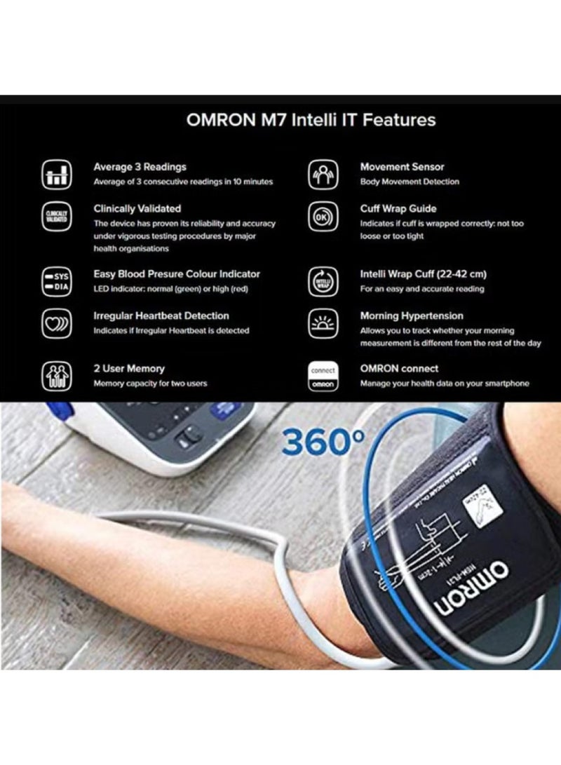 Omron M7 Intelli IT Automatic Upper Arm Blood Pressure Monitor - Image 5