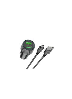 Borofone Car charger BZ21A Brilliant 2xUSB - QC 3.0 36W with USB to Micro USB cable black - pzsku/ZF574330D22B6FA63BA21Z/45/_/1736951473/06140d32-bdfe-4acc-9bbf-0de2d489a2de