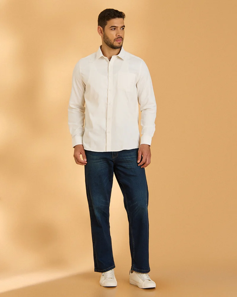 Redtag Men White Formal Shirt