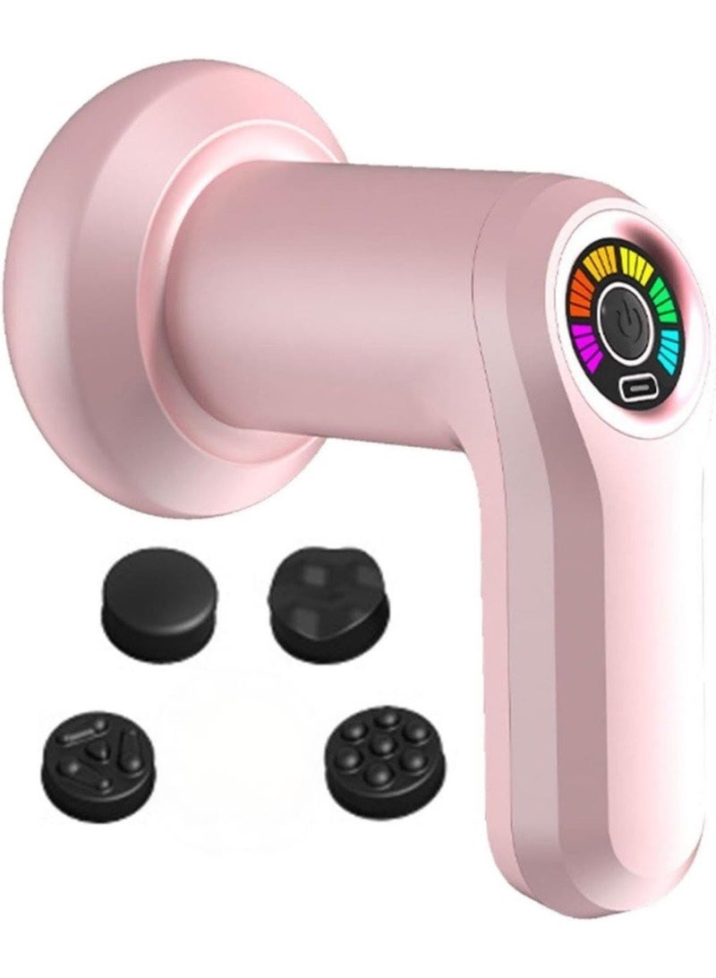 مسدس تدليك الجسم المحمول 4 رؤوس قابله للتبديل و مستويات متعدده لتخفيف آلام الجسم - Image 1