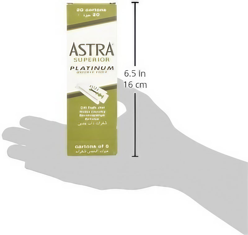 Astra Platinum Double Edge Safety Razor Blades,100 Blades (20 x 5) - Image 3