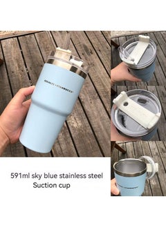 Stanley Insulated mug with straw lid, for water, Iced Tea or Coffee, Juice and Smoothie 20 oz,Blue  - Image 2